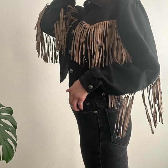 Vintage Morganwear Black Denim Jacket - Picture 2 of 8